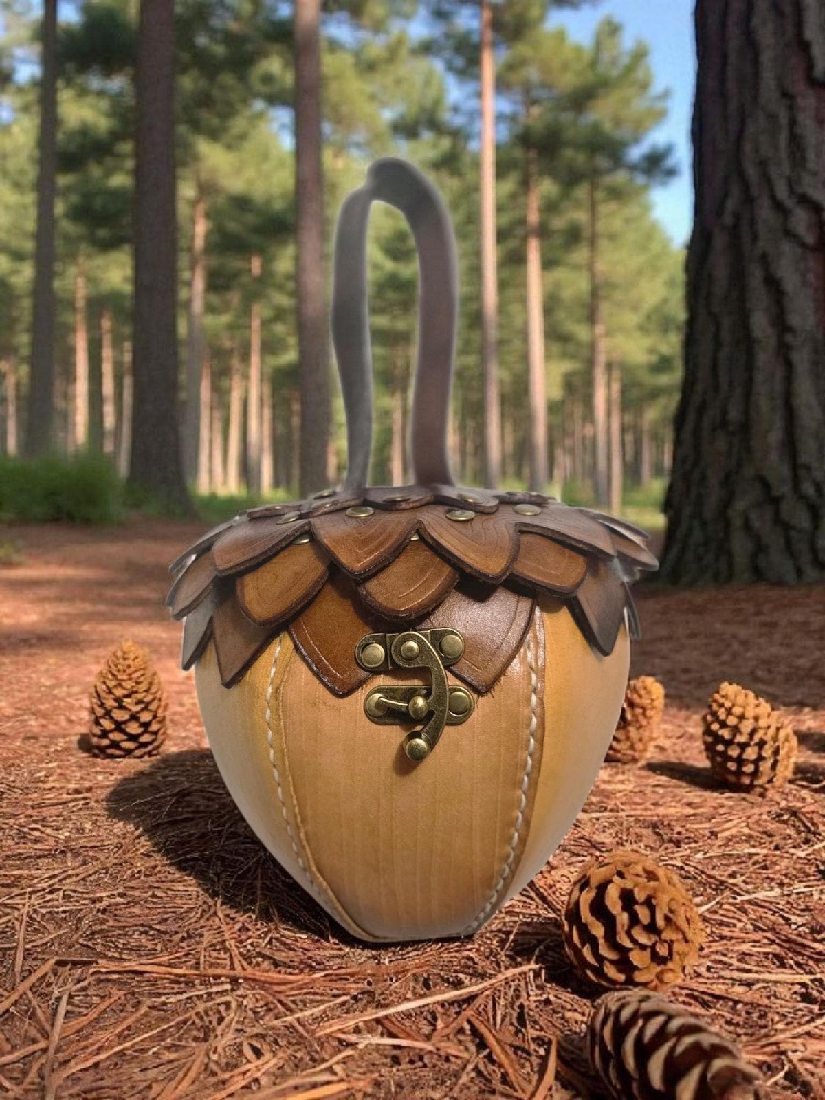Enchanted Acorn Bag with Crossbody Strap.