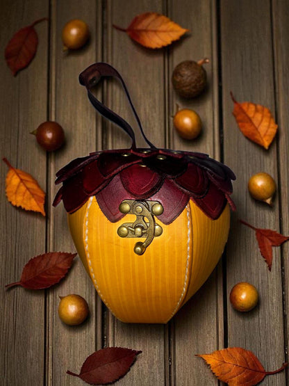 Handmade Leather Acorn Bag – Fantasycore RenFaire Satchel
