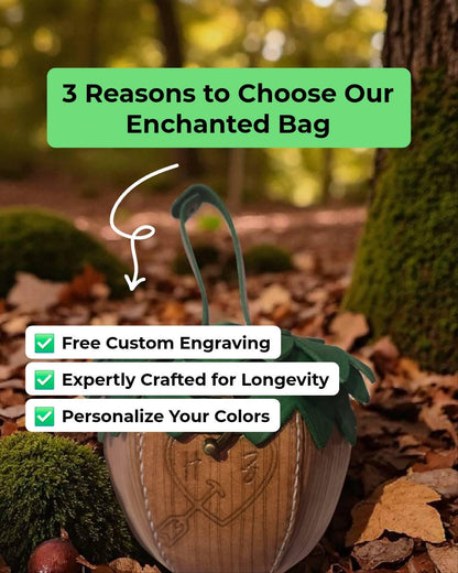 Handmade Leather Acorn Bag Special Edition, Lord Of The Rings inspired For LARP & Ren faire